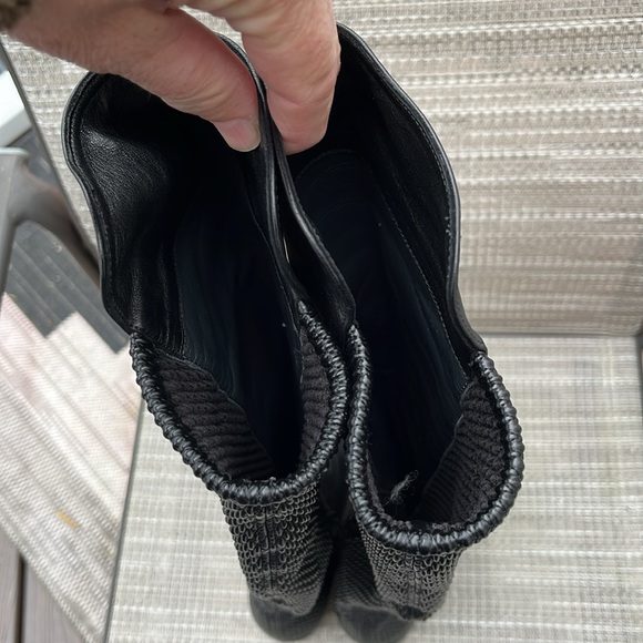 STUART WIETZMAN LADIES BLACK SMOOTH/TEXTURED OVER KNEE BOOTS-6.5 - Picture 12 of 15